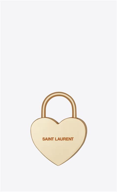 ysl heart shaped padlock|Yves Saint Laurent Heart Lock and Key .